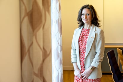 Maria Varteressian, à l'ambassade norvégienne à Madrid, avant l'interview.
