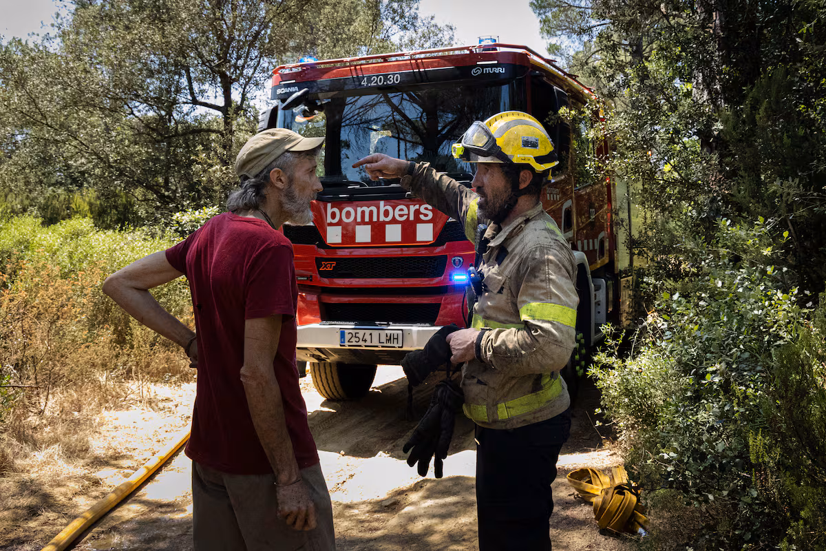 La lutte contre l’incendie des voisins, agriculteurs, forestiers et pompiers aux Gavarres : « C’est une sonnette d’alarme très brutale »