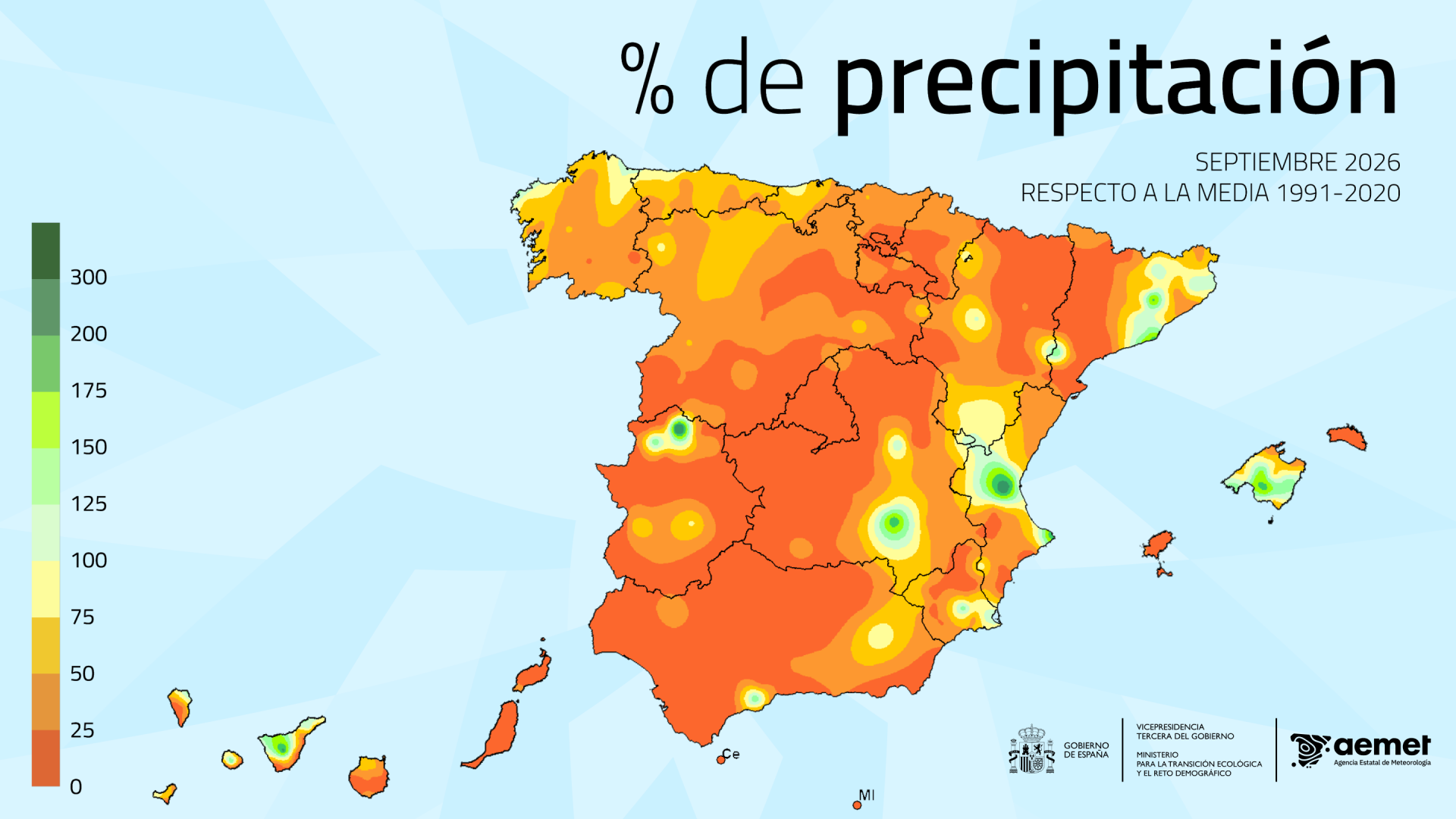 Mapa de precipitaciones.